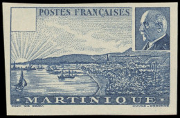 (*) MARTINIQUE 190b : Pétain Bleu, NON DENTELE Et Valeur OMISE, TB - Autres & Non Classés