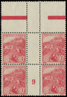 ** MONACO 29 : 15c. + 10c. Rose, BLOC De 4 Mill.9, Bdf, TB - Used Stamps