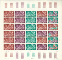 ** MONACO 792/96 : Lettres De Mon Moulin, La Série En 5 FEUILLES De 30 ESSAIS De COULEUR, TB - Unused Stamps