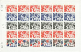 ** MONACO 920 : Colette, FEUILLE De 30 ESSAIS De COULEUR, TB - Unused Stamps