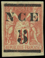 * NOUVELLE CALEDONIE 2 : 5 Sur 40c. Rouge, TB - Unused Stamps