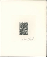 NOUVELLE CALEDONIE 597 : Pétroglyphe, épreuve D'artiste En Noir Signée Béquet, TB - Used Stamps