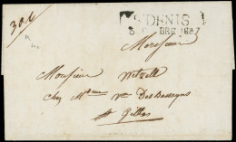 Let REUNION MP Encadrée ST DENIS/3 D(ECEM)BRE 1837 S. LSC, TB - Other & Unclassified