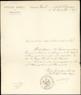 Let SAINT PIERRE ET MIQUELON Document Rare De 1867 à Entête De La DIVISION NAVALE De Terre-Neuve, TB - Covers & Documents