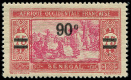 * SENEGAL 96a : 90c. S. 75c. Rouge Et Rose, DOUBLE Surcharge, TB - Other & Unclassified