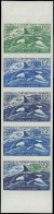 ** T.A.A.F. 30 : 15f. Orque, BANDE De 5 ESSAIS De COULEUR NON DENTELES Bdf, TB - Unused Stamps