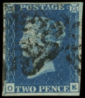 GRANDE BRETAGNE 2 : 2p. Bleu, O-E, Obl. Rosette Noire, TB - Used Stamps