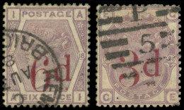 GRANDE BRETAGNE 74/75 : 3d. Sur 3d. Violet Et 6d. Sur 6d. Violet, Obl., TB - Used Stamps