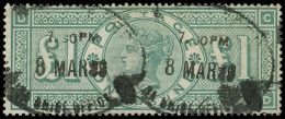 GRANDE BRETAGNE 105 : 1£. Vert, Obl., TB - Used Stamps