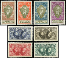 * LIECHTENSTEIN 82/89 : Jean II, La Série De 1928, N°87/89 Infime Ch., TB - Nuovi