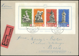 Let SUISSE BF 5 : Fête Nationale, Obl. 1/8/40 S. Env. 1er Jour, TB - Blocks & Kleinbögen