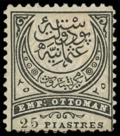 * TURQUIE 60 : 25pi. Noir Et Gris, TB. Br - Unused Stamps