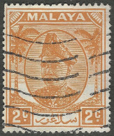 Selangor(Malaysia). 1949-55 Sultan Hisamud-din Alum Shah. 2c Used. SG 91 - Selangor