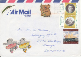 Australia Air Mail Cover Sent To Denmark - Lettres & Documents