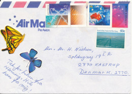 Australia Air Mail Cover Sent To Denmark 2000 (no Postmark On The Stamps Or The Cover) - Covers & Documents