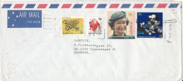 Australia Cover Sent Air Mail To Denmark Victoria 200?? - Storia Postale