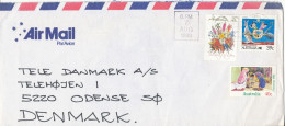Australia Air Mail Cover Sent To Denmark 7-8-1998 Topic Stamps - Briefe U. Dokumente