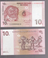 Congo 10 Centimes 1997 P82 UNC - República Democrática Del Congo & Zaire