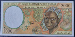 CAS C (Congo) 2000 Francs 1993/2002 P103C UNC - Repubblica Del Congo (Congo-Brazzaville)