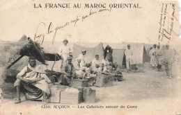 MAROC - M'Coun -Les Cafetiers Autour Du Camp - Carte Postale Ancienne - Other & Unclassified