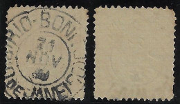 Brazil 1885 Stamp Number 100 Réis Postmark Cancel Rio Bonito Means Beautiful River City In Rio De Janeiro State - Oblitérés