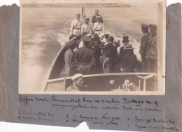 2707 Ghazi Amanullah Khan Queen Soraya Tarzi Arriving Batumi From Turkey 1928 Steam Boat Izmir Photo On Cardboard - Afghanistan