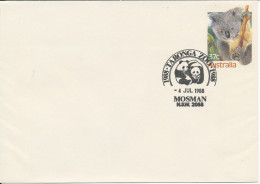 Australia Postal Stationery Cover 100 Anniversary Taronga Zoo Mosman 4-7-1998 With PANDA In The Postmark - Entiers Postaux