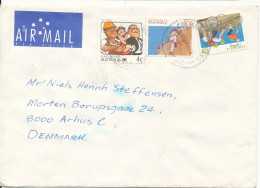 Australia Cover Air Mail Sent To Denmark Topic Stamps - Brieven En Documenten