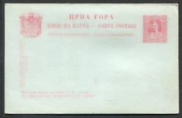 MONTENEGRO 1907 Postal Stationery10+10 P. Reply-paid Postcard, Unused.  Michel P31 - Montenegro