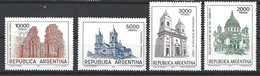 Argentina 1982 Cathedrals, Churches Complete Set MNH - Nuevos