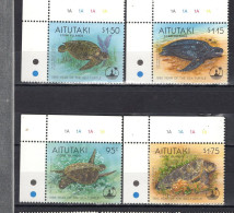 Aitutaki 1995 MNH Turtles Complete Set  CV Michel 15€ - Tartarughe