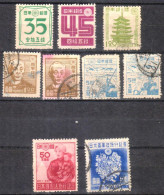 JAPON 1947  Culture Japonaise  Inscription NIPPON YUBIN   9 Timbres - Usados