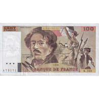 France, 100 Francs, Delacroix, 1990, K.169, TTB, Fayette:69bis.2c - 100 F 1978-1995 ''Delacroix''