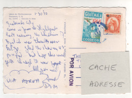 Timbres , Stamps " Jeux Olympiques 1968 , Série Courante " Sur CP , Carte , Postcard  Du 31/01/72 - Guatemala