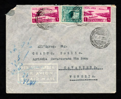 Somalia AFIS, POSTA VIAGGIATA 1955, MOGADISCIO PER CAVARZERE (VE) - Somalië (AFIS)