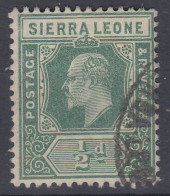 SIERRA LEONE 1907-12 EDOARDO VII 1/2 D. N.99 USATO - Sierra Leone (...-1960)