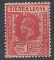 SIERRA LEONE 1912-21 GIORGIO V 1 D. N.113 G.O MH* - Sierra Leone (...-1960)