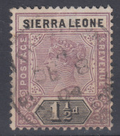 SIERRA LEONE 1896-97 1 1/2 D. N.42 USATO - Sierra Leone (...-1960)