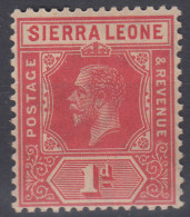 SIERRA LEONE 1912-21 GIORGIO V 1 D. N.113 G.O MH* - Sierra Leone (...-1960)