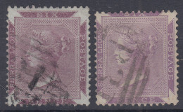 SIERRA LEONE 1859-74 2 VALORI USATI  - Sierra Leone (...-1960)
