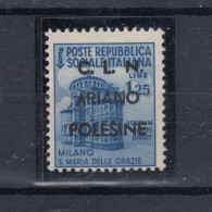 C.L.N. ARIANO POLESINE 1945 MONUMENTI DISTRUTTI 1,25 LIRE N.42 G.I MNH** CLN - Comitato Di Liberazione Nazionale (CLN)