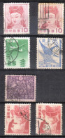 JAPON 1951 - 7 Timbres - Oblitérés