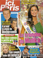 Ici Paris (Magazine) Malika Ménard (Miss France) Patrick Sébastien,Cerrone,Michèle Bernier,Michel Sardou, Ségolène Royal - People