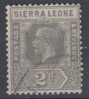 SIERRA LEONE 1921-27 GIORGIO V 2 D. N.134 USATO - Sierra Leone (...-1960)