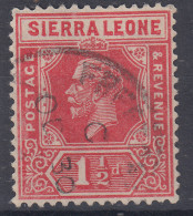 SIERRA LEONE 1921-27 GIORGIO V 1 1/2 D. N.133 USATO - Sierra Leone (...-1960)