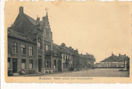 KOEKELARE  MARKT MET GEMEENTEHUIS      2 SCANS - Koekelare