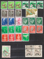 JAPON 1972 - 1974 - 1977 - 29 Timbres - Gebruikt