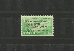 Cuba 1939. First Experimental Rocket Flight Stamp. MLH. - Nuevos