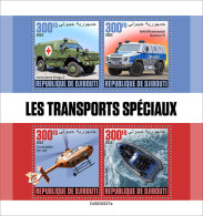 Djibouti  2023 Special Transport.  Helicopter. (227a) OFFICIAL ISSUE - Hélicoptères