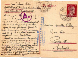 LEIPZIG - ENTIER POSTAL AVEC CENSURE - Correspondance D'un Prisonnier - Betriebslager III - BARACKENLEGER - 03.04.1944 - Postcards - Used